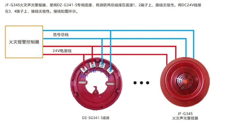 久远火灾声光警报器接线图